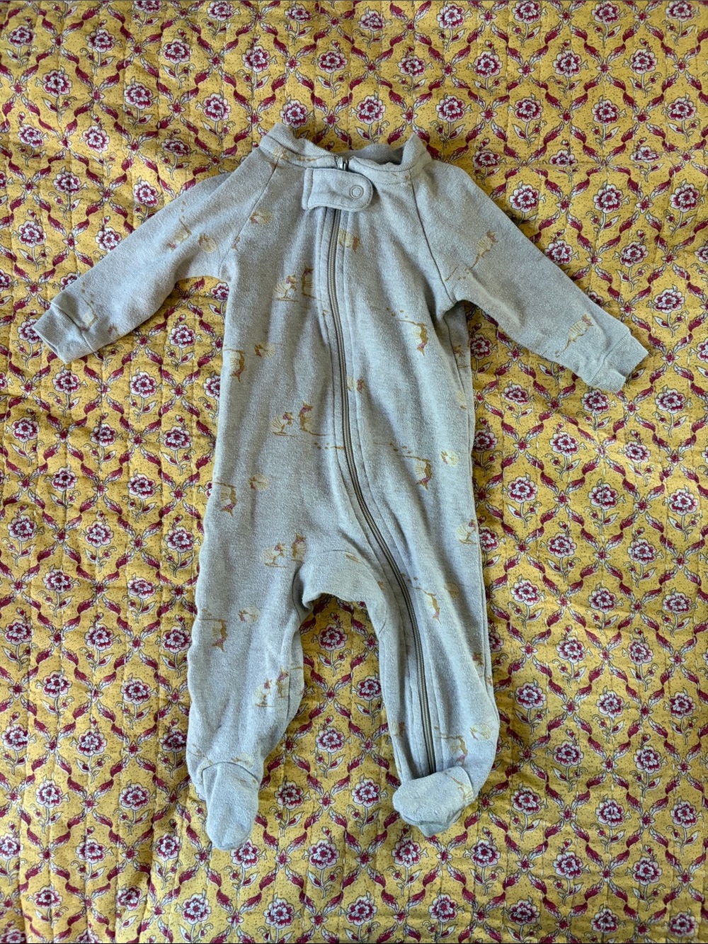 Pact • 100% Organic Cotton Armadillo Footie (Size 3-6 m)